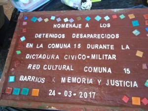 Baldosa desaparecidos Comuna 15